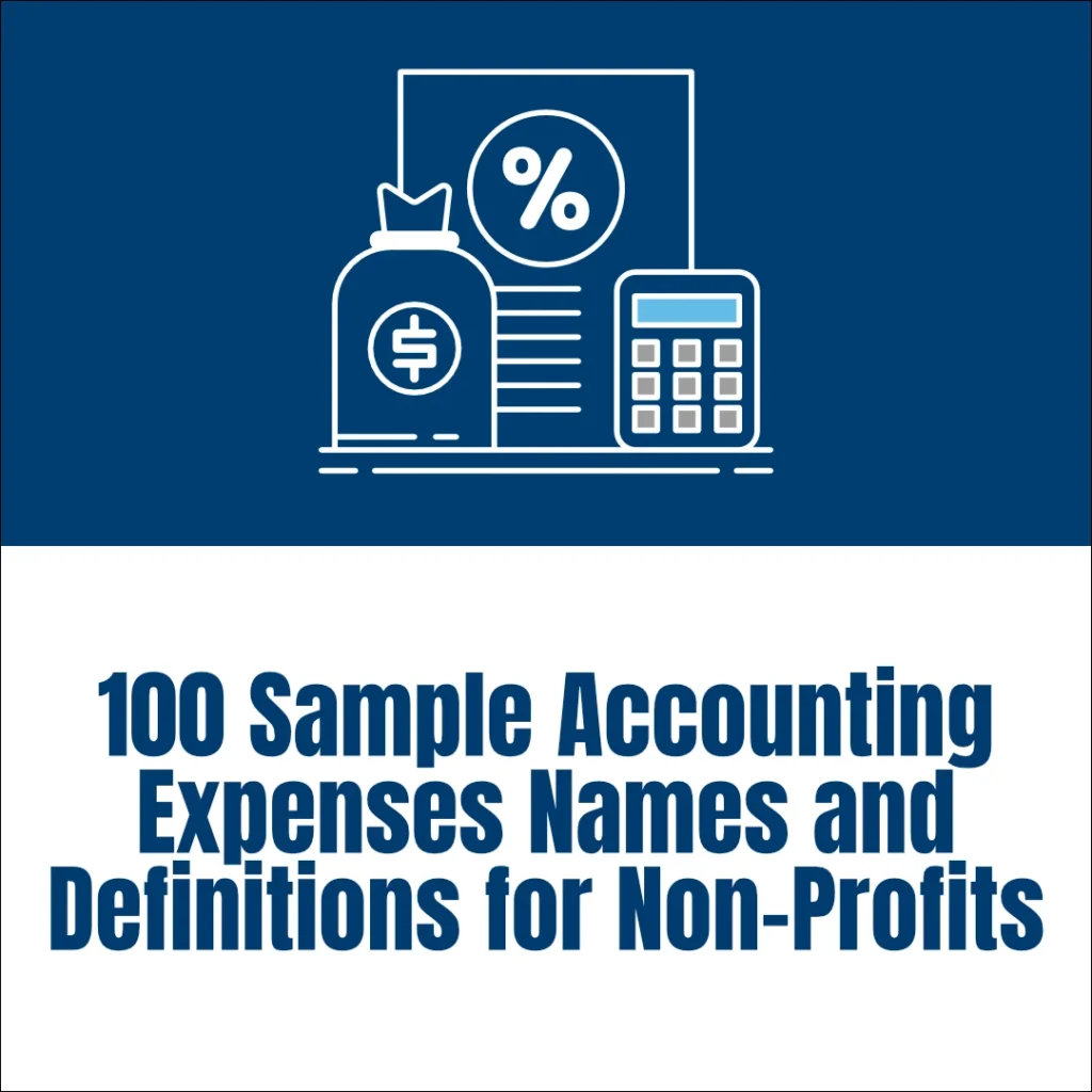 pharo- non-profit-resource - 100 Sample Accounting Expenses Names and Definitions