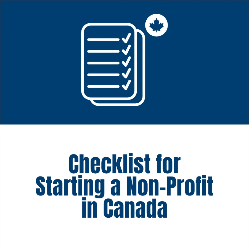 pharo non-profit resource - Checklist for Starting a Non-Profit in Canada