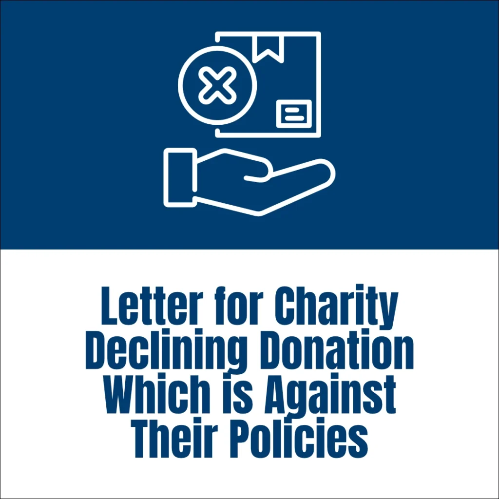 pharo non-profit resource - Letter for Charity Declining Donation Which is Against Their Policies - v3 - 1080px