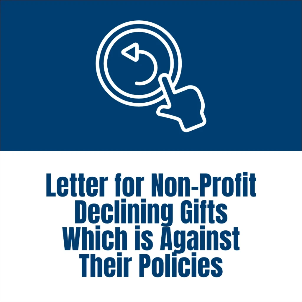 pharo non-profit resource - Letter for Non-Profit Declining Gifts Which is Against Their Policies - v3 - 1080px