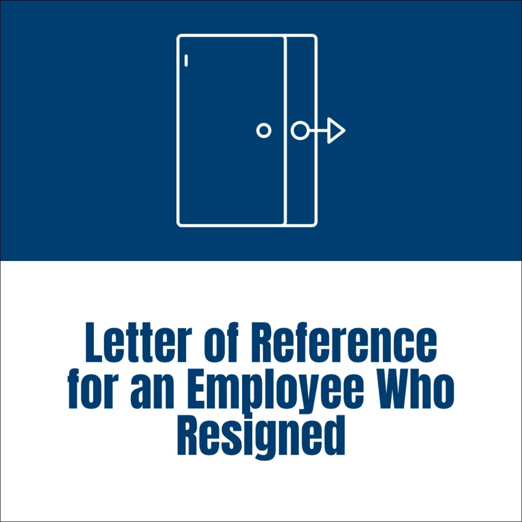 pharo non-profit resource - Letter of Reference for an Employee Who Resigned - v3 - 1080px