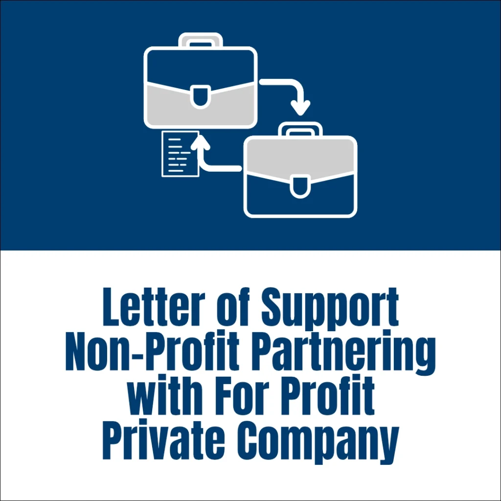 pharo non-profit resource - Letter of Support Non-Profit Partnering with For Profit Private Company - v3 - 1080px