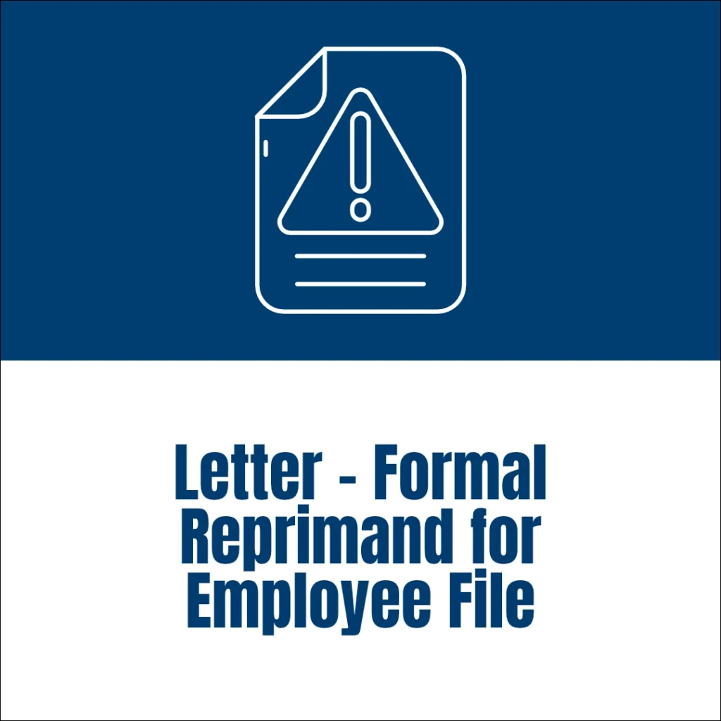 pharo non-profit resource - Letter – Formal Reprimand for Employee File - v3 - 1080px